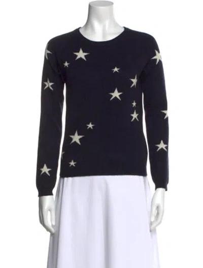 Pre-owned Chinti & Parker Cashmere Printed Sweater In Blue