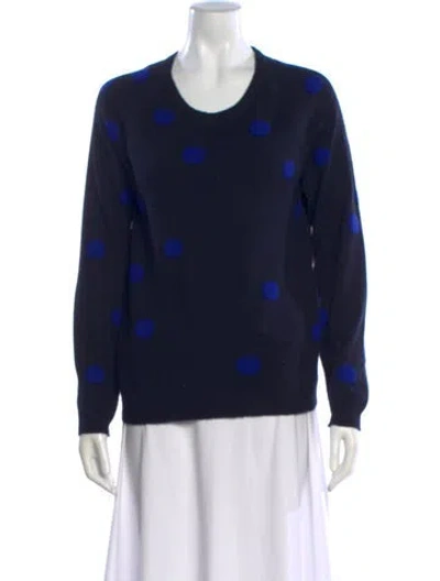 Pre-owned Chinti & Parker Cashmere Printed Sweater In Blue