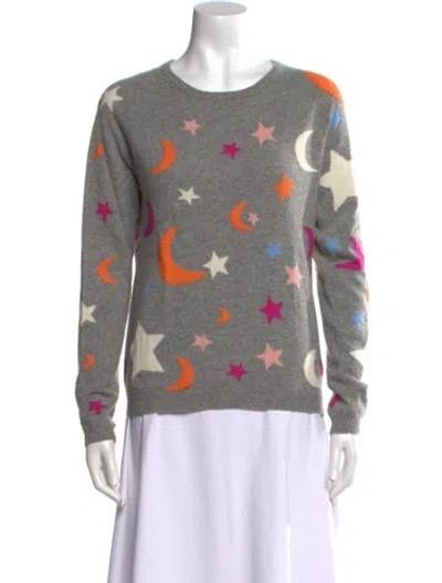 Pre-owned Chinti & Parker Cashmere Printed Sweater In Gray