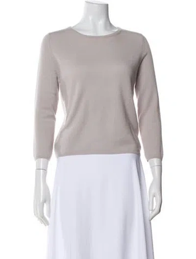 Pre-owned Chinti & Parker Cashmere Scoop Neck Sweater In Gray