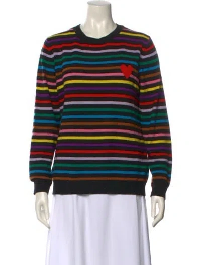Pre-owned Chinti & Parker Cashmere Striped Sweater In Black