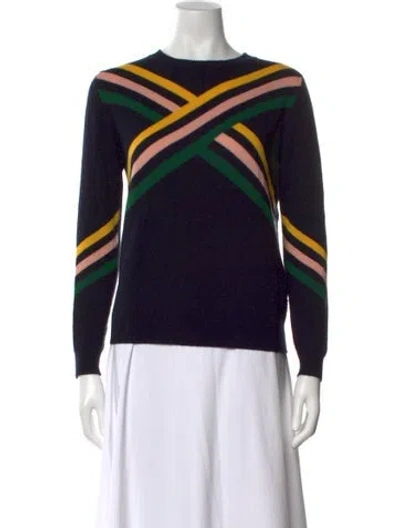 Pre-owned Chinti & Parker Cashmere Striped Sweater In Black
