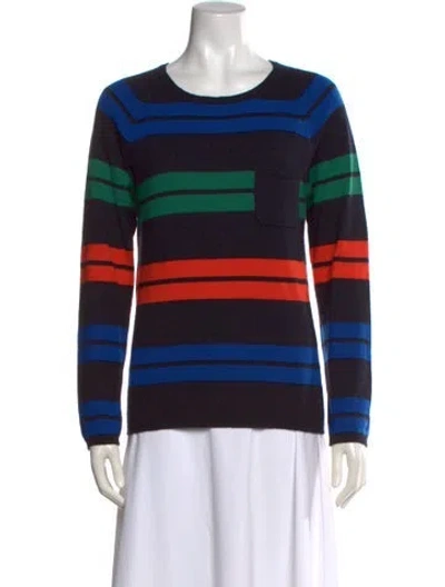 Pre-owned Chinti & Parker Cashmere Striped Sweater In Black