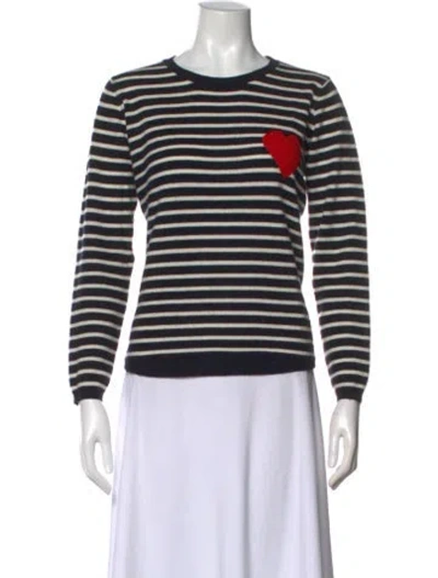 Pre-owned Chinti & Parker Cashmere Striped Sweater In Blue