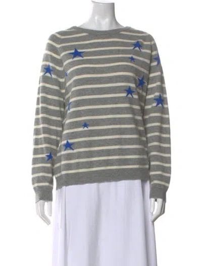 Pre-owned Chinti & Parker Cashmere Striped Sweater In Gray