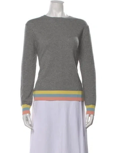 Pre-owned Chinti & Parker Cashmere Striped Sweater In Gray