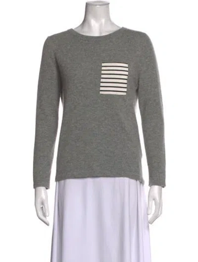Pre-owned Chinti & Parker Cashmere Striped Sweater In Grey