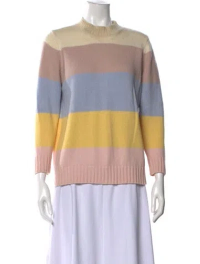 Pre-owned Chinti & Parker Cashmere Striped Sweater In Neutral