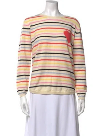 Pre-owned Chinti & Parker Cashmere Striped Sweater In Neutral