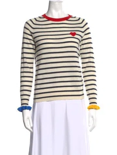Pre-owned Chinti & Parker Cashmere Striped Sweater In Neutrals