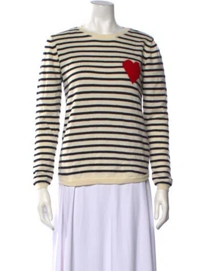 Pre-owned Chinti & Parker Cashmere Striped Sweater In Neutrals
