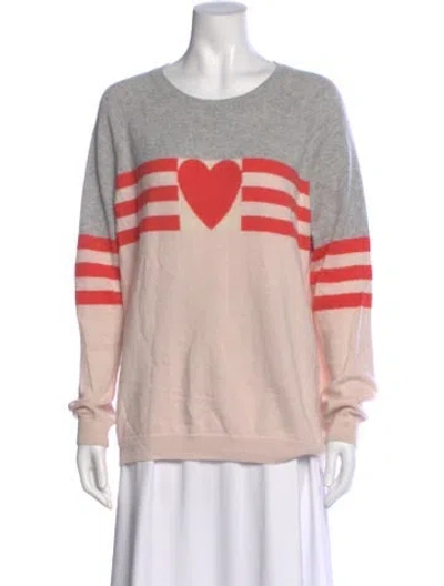 Pre-owned Chinti & Parker Cashmere Striped Sweater In Pink