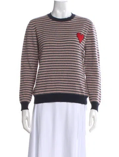 Pre-owned Chinti & Parker Cashmere Striped Sweater In Red