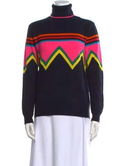 Pre-owned Chinti & Parker Cashmere Striped Sweater W/ Tags In Blue