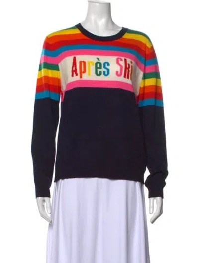 Pre-owned Chinti & Parker Cashmere Striped Sweater W/ Tags In Blue