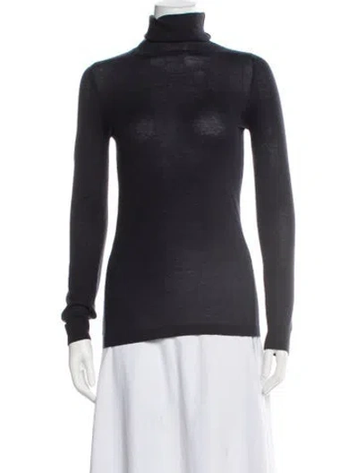 Pre-owned Chinti & Parker Cashmere Turtleneck Sweater In Blue