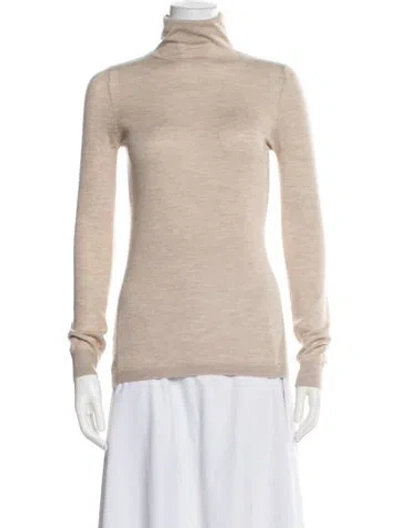 Pre-owned Chinti & Parker Cashmere Turtleneck Sweater In Neutral