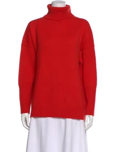 Pre-owned Chinti & Parker Cashmere Turtleneck Sweater W/ Tags In Red