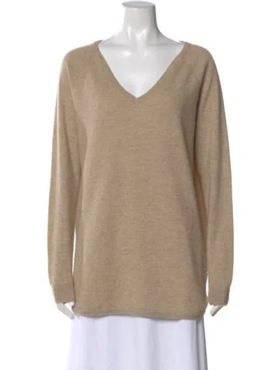 Pre-owned Chinti & Parker Cashmere V-neck Sweater In Brown