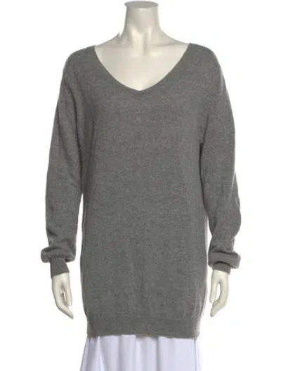 Pre-owned Chinti & Parker Cashmere V-neck Sweater In Gray