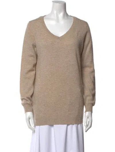 Pre-owned Chinti & Parker Cashmere V-neck Sweater In Neutral