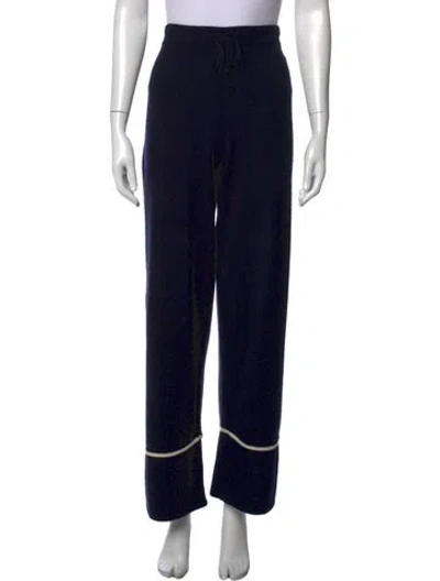 Pre-owned Chinti & Parker Cashmere Wide Leg Pants In Black