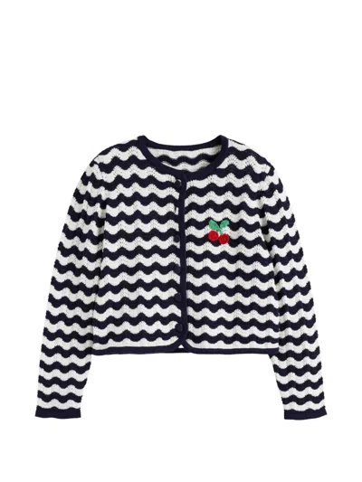 Chinti & Parker Cherry Crochet Cardigan In Black