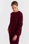 Chinti & Parker Claret Wool-cashmere Slouchy Sweater In Red