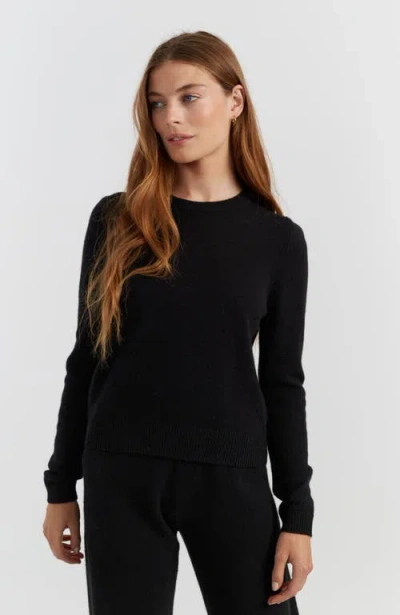 Chinti & Parker Cloud Cashmere Cropped Sweater In Black