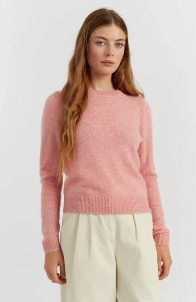 Chinti & Parker Cloud Cashmere Cropped Sweater In Pink