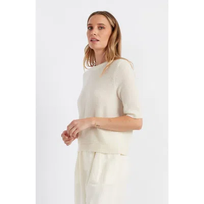 Chinti & Parker Cloud Cashmere T-shirt In White