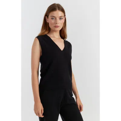 Chinti & Parker Cloud Cashmere Tank In Black