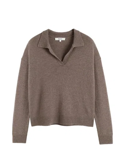 Chinti & Parker Collared V-neck Sweater In Brown