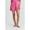 Chinti & Parker Cotton Crochet Short In Pink