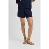 Chinti & Parker Navy Cotton Crochet Shorts In Blue