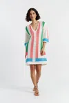 Chinti & Parker Cream Cotton Capri Dress In Multi