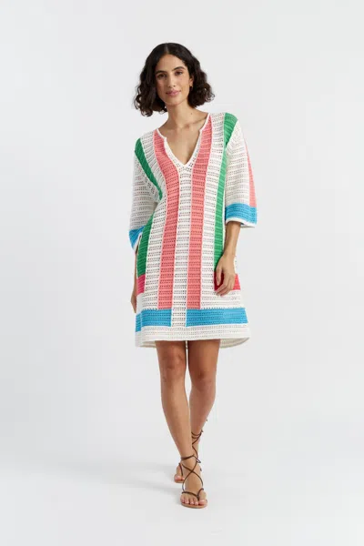 CHINTI & PARKER CREAM COTTON CAPRI DRESS