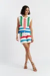 Chinti & Parker Cream Cotton Capri Shorts In Multi