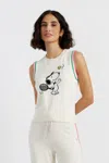 Chinti & Parker Cream Cotton Peanuts Racquet Club Tank In White