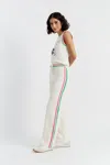 Chinti & Parker Cream Cotton Peanuts Racquet Club Trousers In White