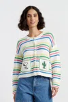 Chinti & Parker X Snoopy Peanuts Vacation Cardigan In Multi