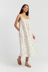 Chinti & Parker Cream Linen-cotton Etoile Sundress In White