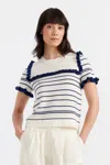 Chinti & Parker Nautical Short-sleeves T-shirt In White