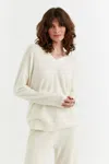 Chinti & Parker Pure Cashmere Relaxed V-neck Sweater In White