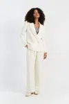 Chinti & Parker Cream Tencel-linen Blazer
