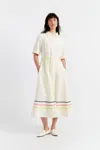 Chinti & Parker Cream Tencel-linen Starboard Dress In Neutral