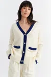 Chinti & Parker Cream Wool-cashmere Admiral Cardigan In Neutral