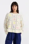 Chinti & Parker Cream Wool-cashmere La Mer Embroidered Sweater In White