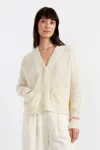 Chinti & Parker Cream Wool-cashmere Penzance Cardigan In White