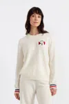 Chinti & Parker Cream Wool-cashmere Snoopy Nautical Sweater In White